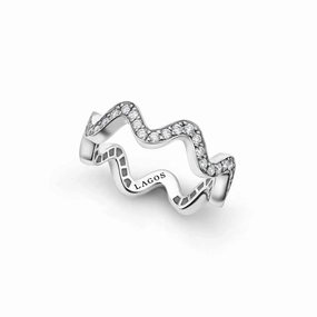Lagos Caviar Spark Wave Diamond Eternity Ring