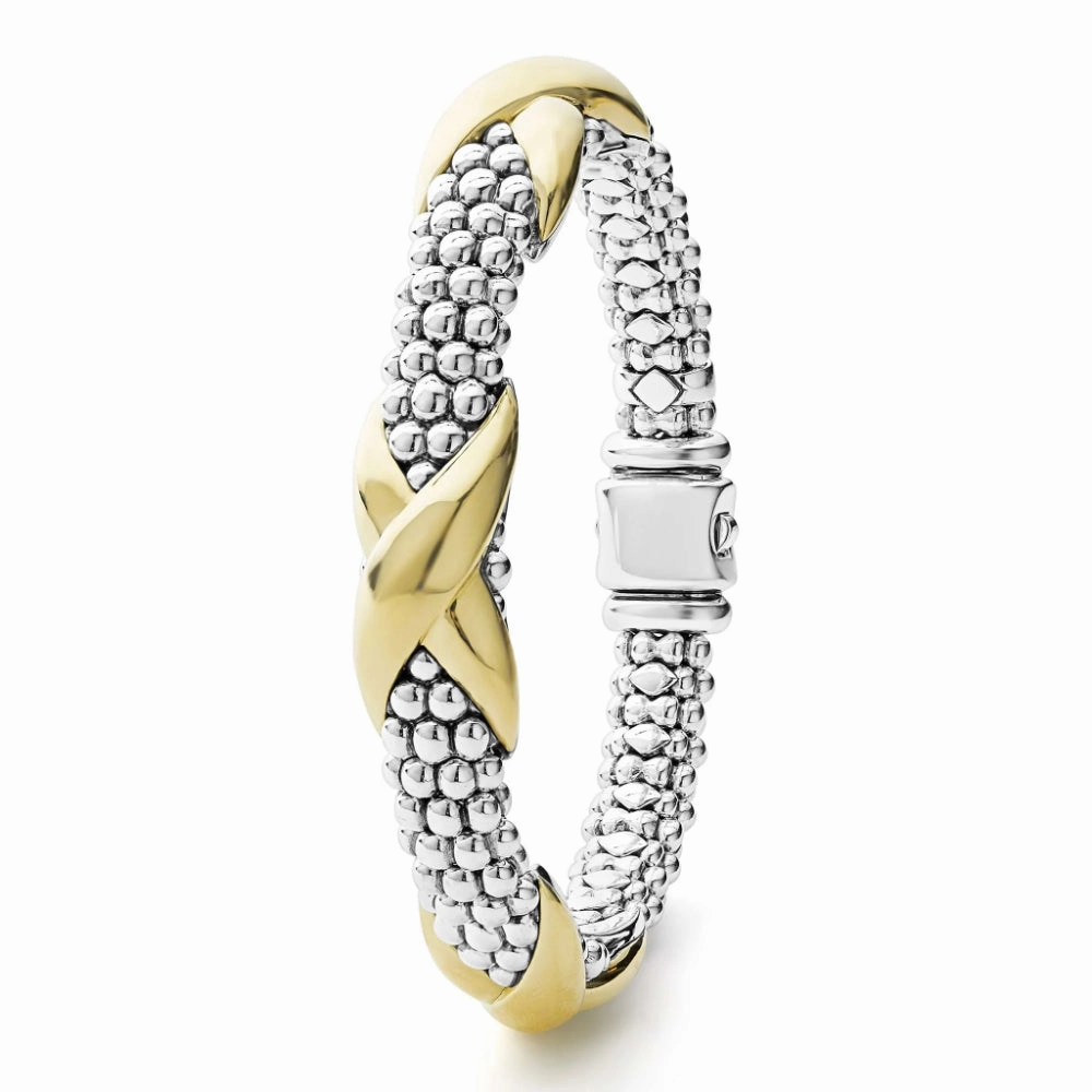 Lagos Embrace Three Station X Caviar Bracelet, 9mm