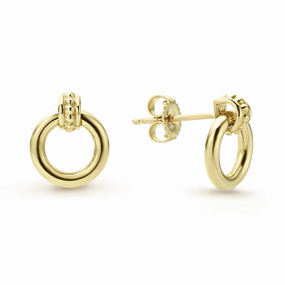 Lagos Meridian 18k Gold Circle Stud Earrings