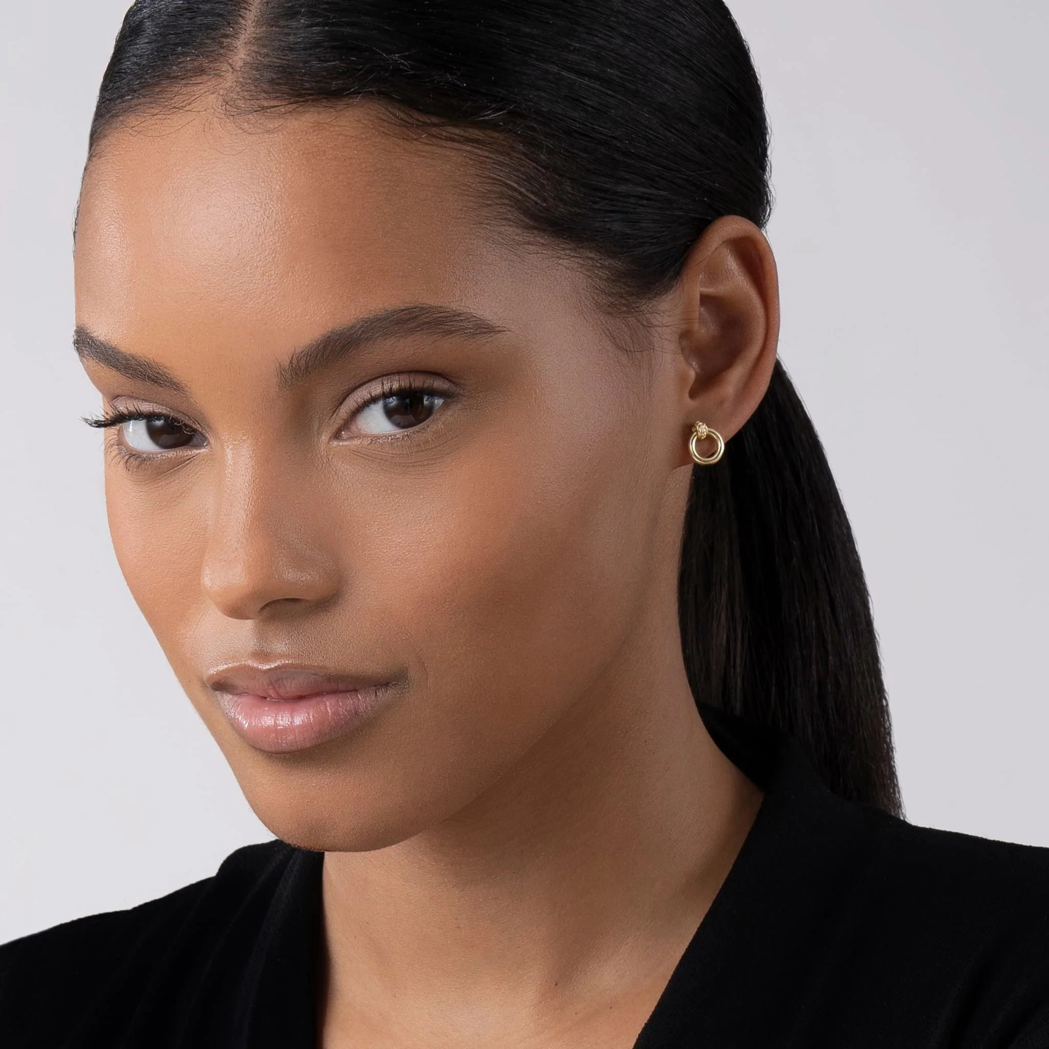 Lagos Meridian 18k Gold Circle Stud Earrings