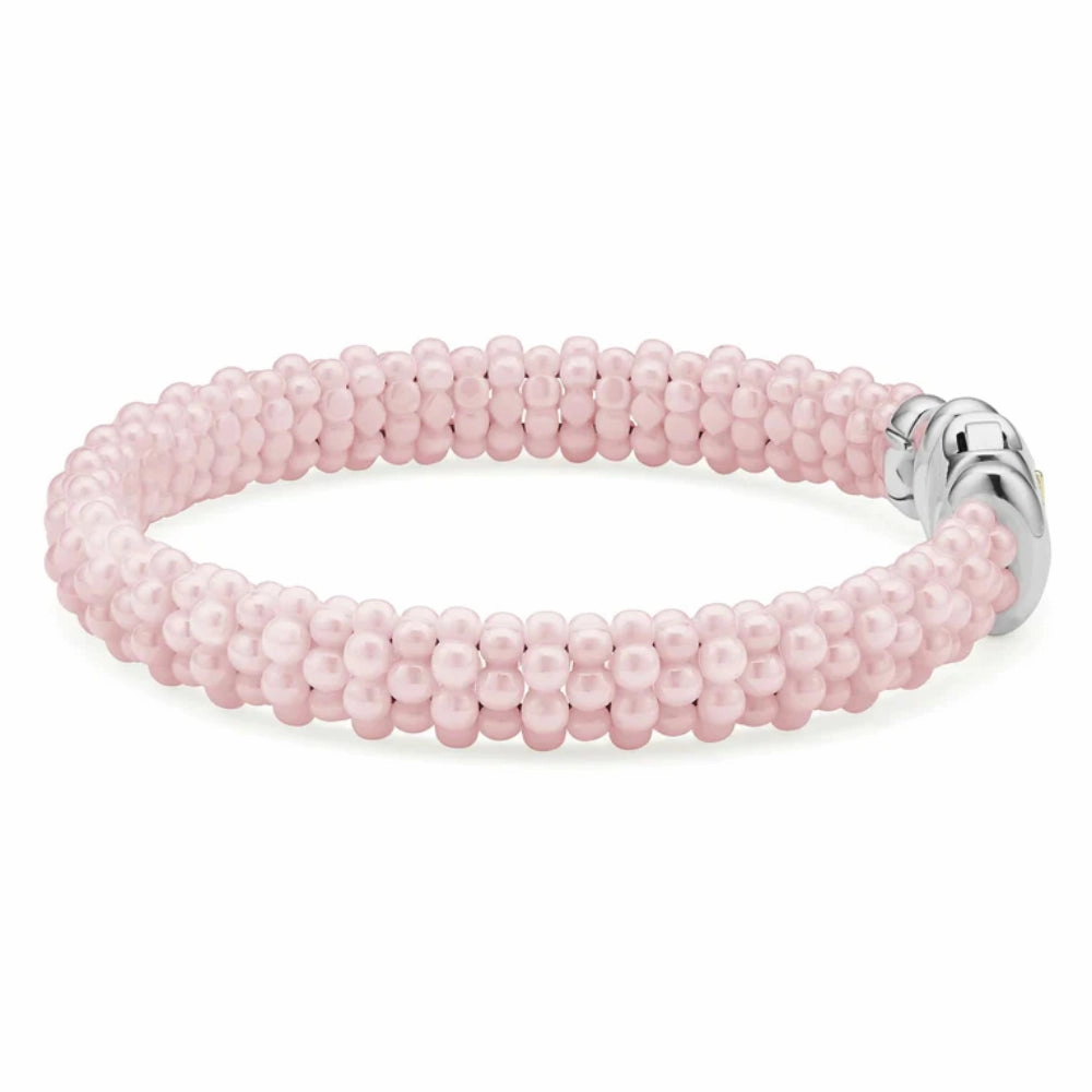 Lagos Pink Caviar Ceramic Beaded Bracelet, 9mm