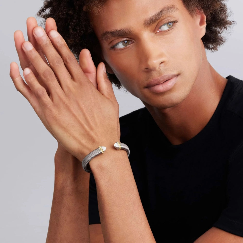 Lagos Signature Caviar 9mm Titanium Cuff Bracelet