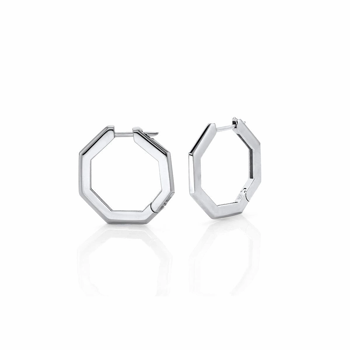 Large Octave Knifed Hoop Earrings ER550-L-YG