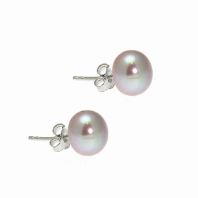 Lido Pearls Pink Freshwater Pearl Stud Earrings MEDSP