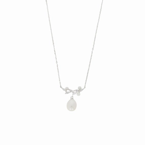 Lido White Freshwater Pearl Cubic Zirconia Necklace T169