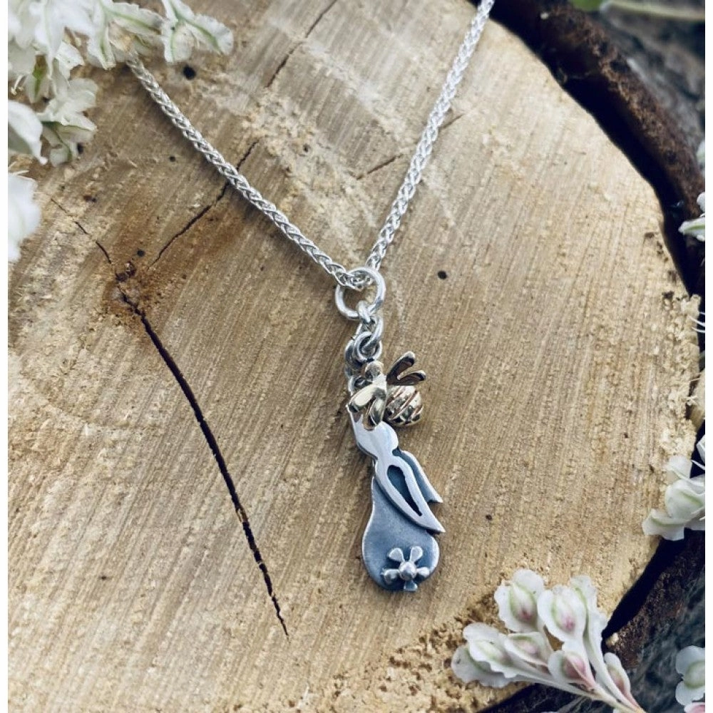 Linda MacDonald Bunny Sterling Silver Necklace The Bunny and the Bee Collection EBUNS