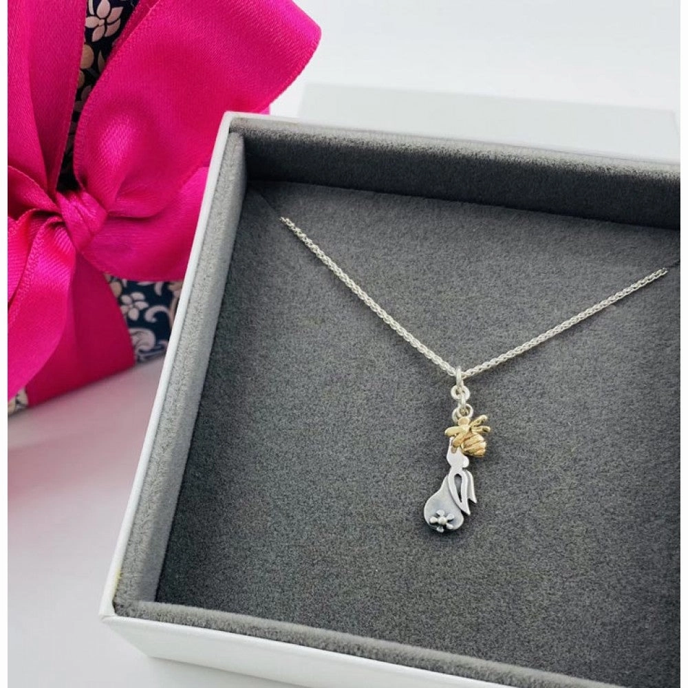 Linda MacDonald Bunny Sterling Silver Necklace The Bunny and the Bee Collection EBUNS