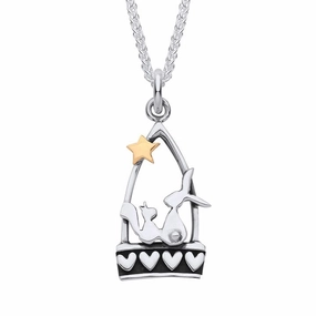 Linda MacDonald Hare and Squirrel Starlight Best Friends Collection Necklace ESQ4