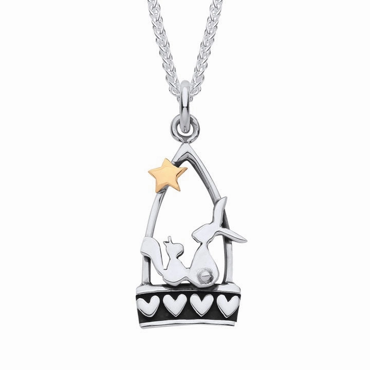 Linda MacDonald Hare and Squirrel Starlight Best Friends Collection Necklace ESQ4
