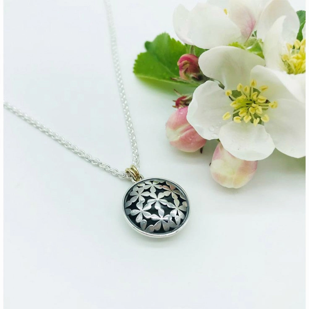 Linda MacDonald Sterling Silver and 9ct Gold Necklace Blossom Collection EOSL