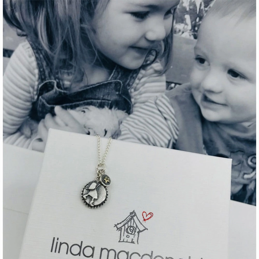 Linda MacDonald Sterling Silver and 9ct Gold Star Necklace Reach For The Stars Collection ERS4
