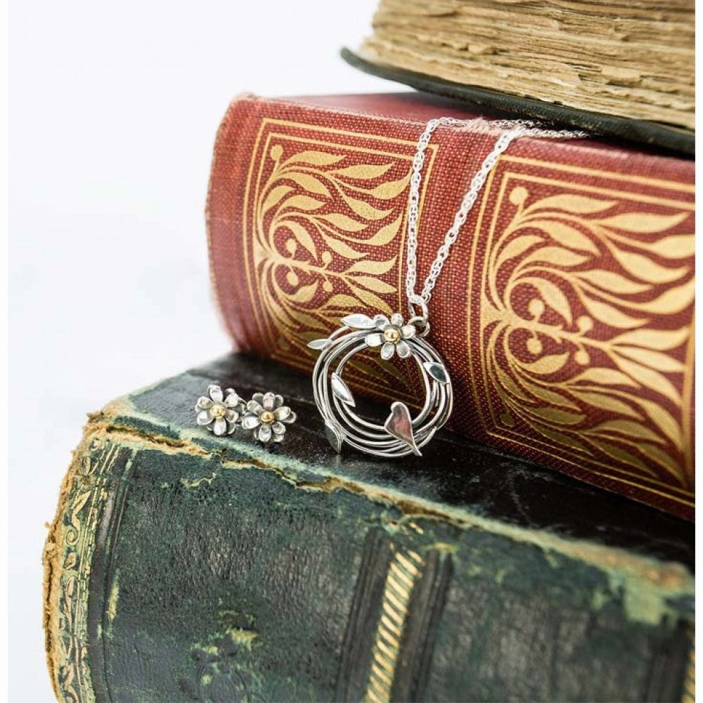 Linda MacDonald Sterling Silver and 9ct Gold Woven Necklace Entwined Collection ENTB