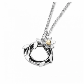 Linda MacDonald Woven Sterling Silver and Gold Necklace Entwined Collection ENTF
