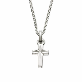 Little Star Jade Sterling Silver Cross Necklace LSN0531