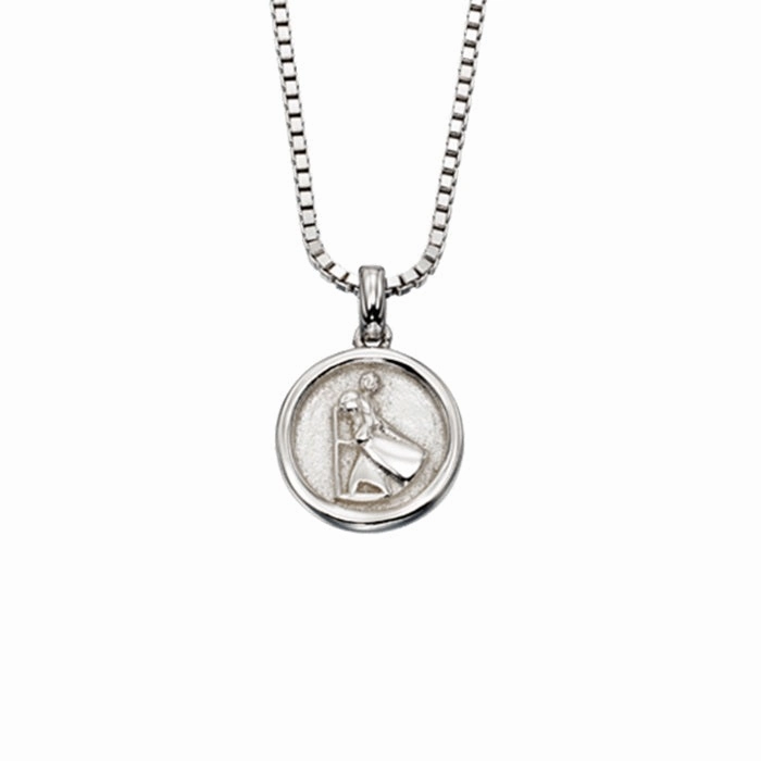 Little Star Miller Sterling Silver St Christopher Necklace LSN0042