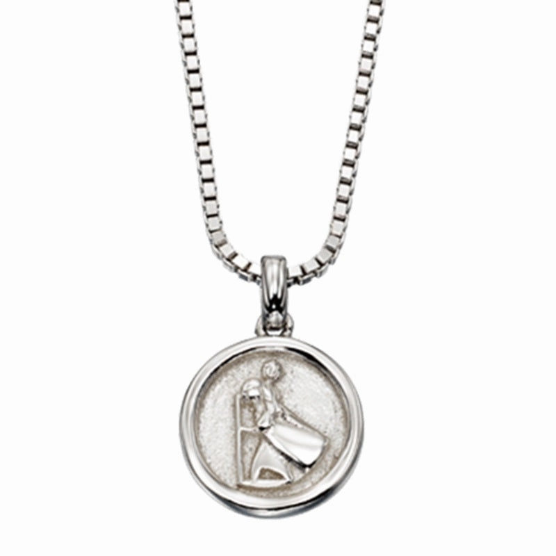 Little Star Miller Sterling Silver St Christopher Necklace LSN0042