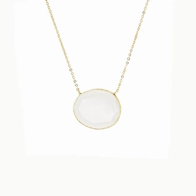 Marlyn Schiff 16" Faceted Glass Necklace