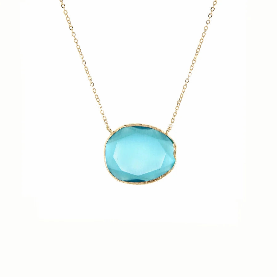 Marlyn Schiff 16" Faceted Glass Necklace
