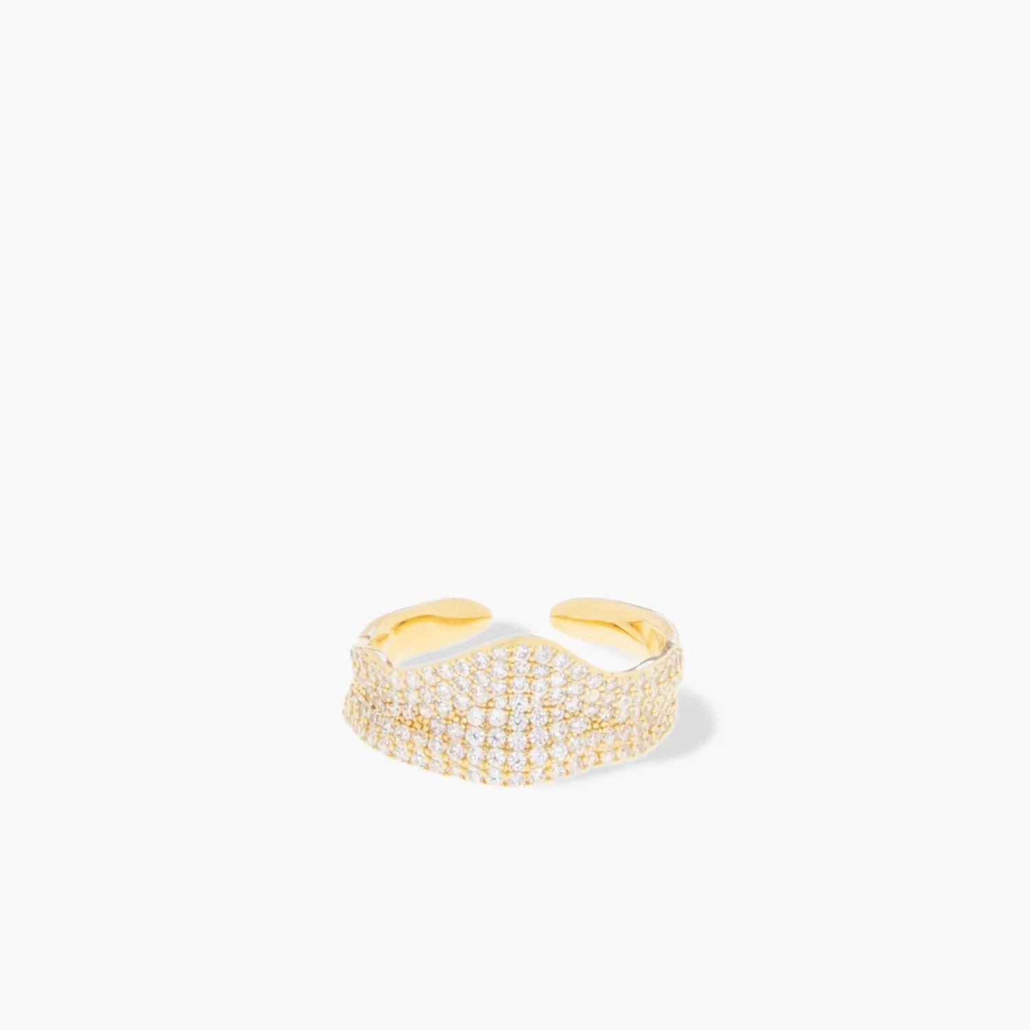 Marlyn Schiff Adjustable Pave V Shaped Ring