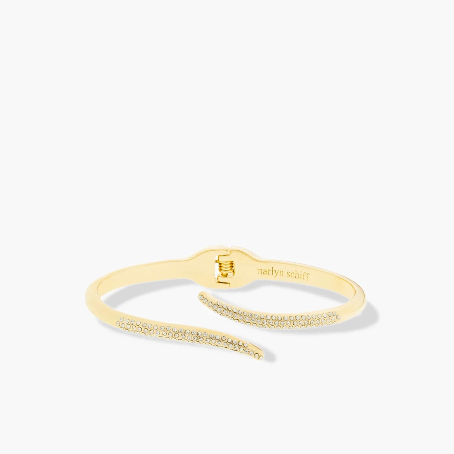 Marlyn Schiff Crystal Wrap Hinge Bangle