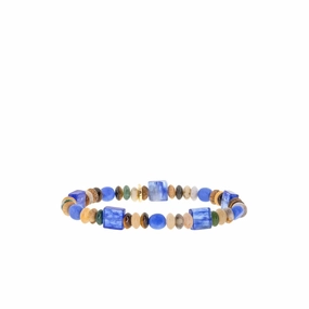 Marlyn Schiff Semi Precious Multi-Shape Beaded Stretch Bracelet