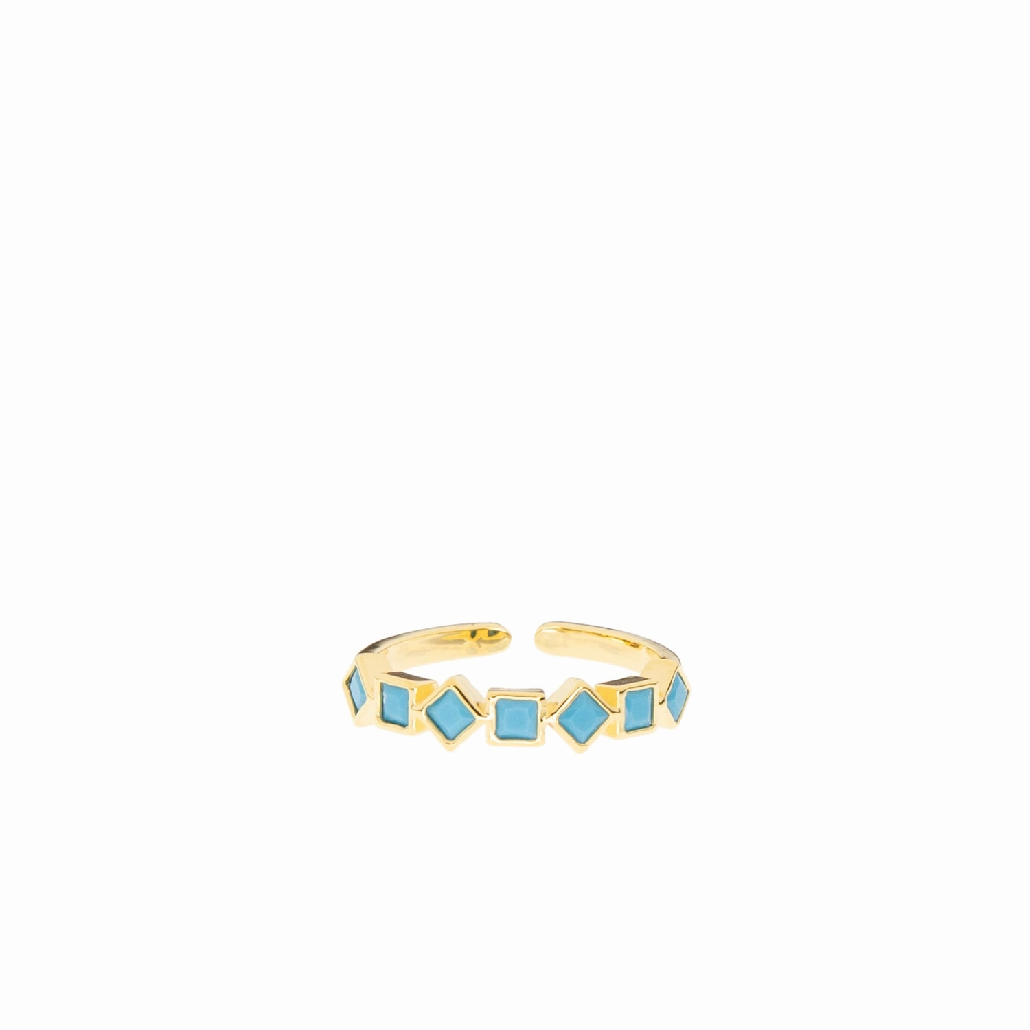Marlyn Schiff Square and Diamond Shape Adjustable Ring