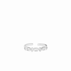 Marlyn Schiff Square and Diamond Shape Adjustable Ring