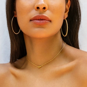 Marlyn Schiff Sterling Triple Ball Bead Necklace