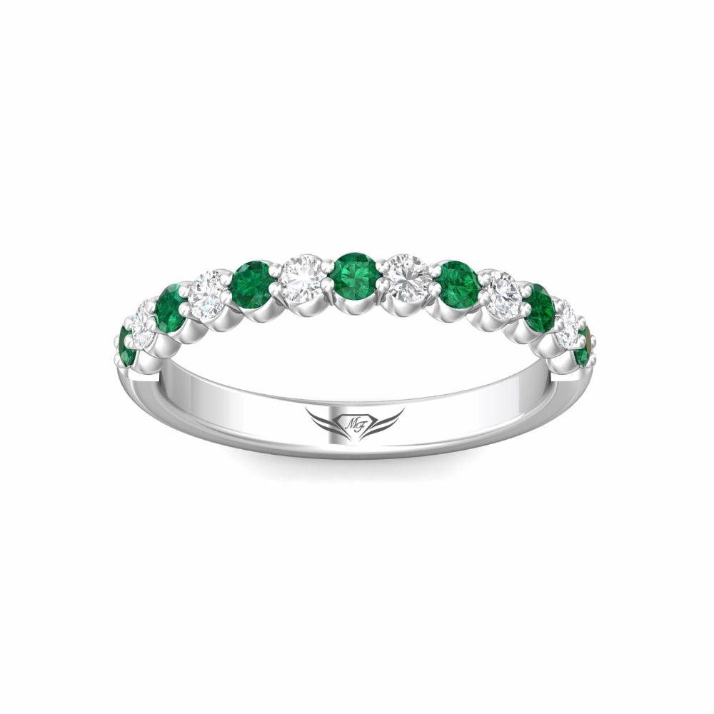 Martin Flyer 14k Diamond and Emerald Band