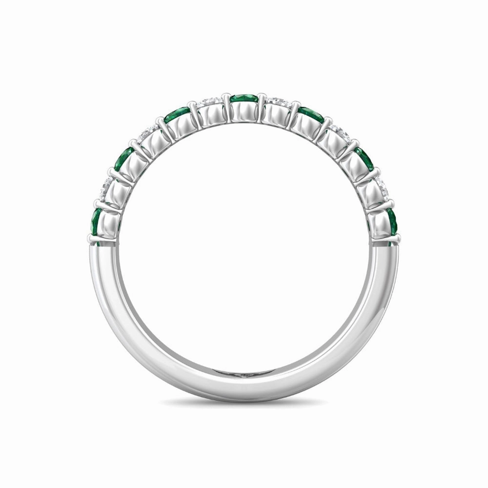 Martin Flyer 14k Diamond and Emerald Band
