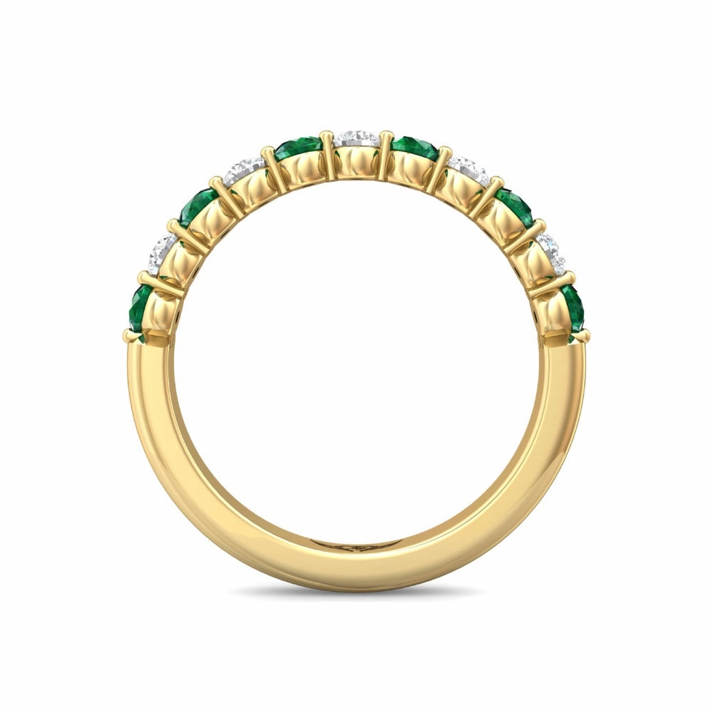 Martin Flyer 14k Diamond and Emerald Band