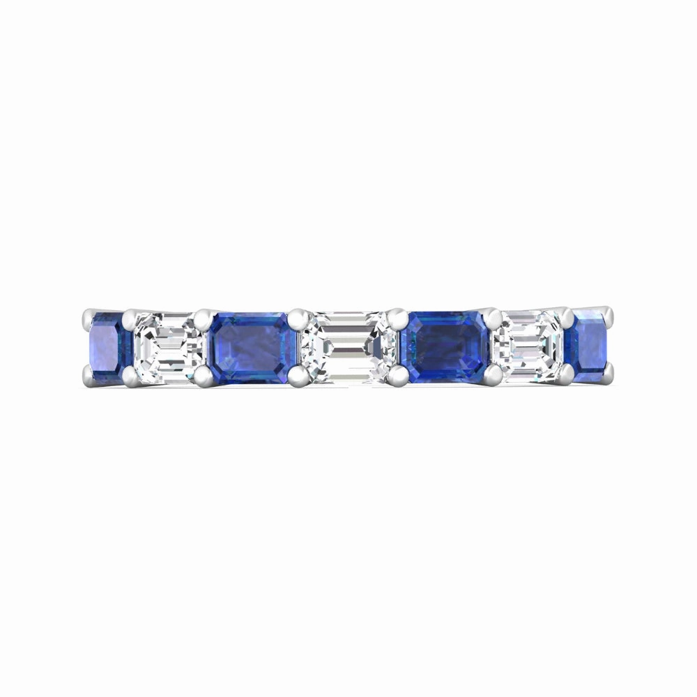 Martin Flyer 14k Diamond and Sapphire Band
