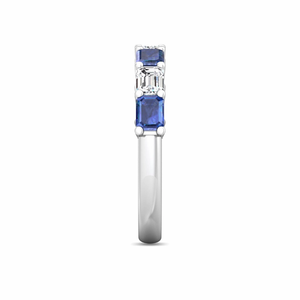 Martin Flyer 14k Diamond and Sapphire Band