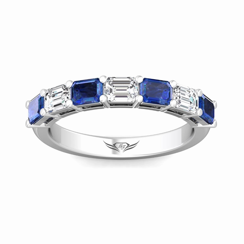 Martin Flyer 14k Diamond and Sapphire Band