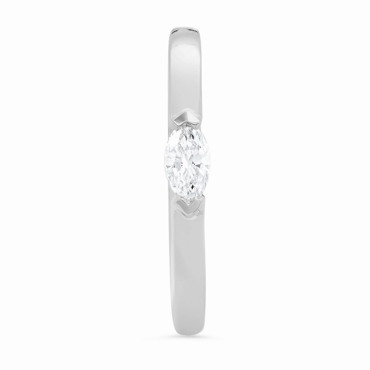 Medium Maasai Hoop with Marquise White Diamond - Four Colors