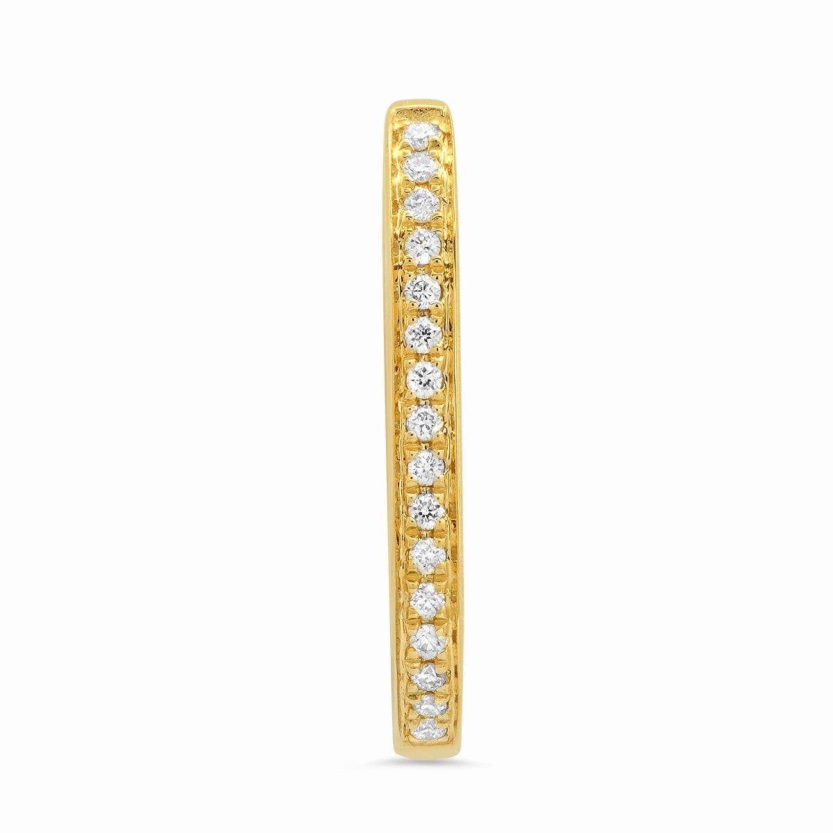 Medium Maasai Hoop with Pav White Diamond - Four Colors