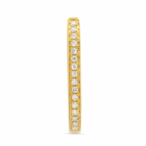 Medium Maasai Hoop with Pav White Diamond - Four Colors