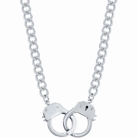 Men's Necklace - Stainless Steel Link with Handcuff Lock | SL-7078
