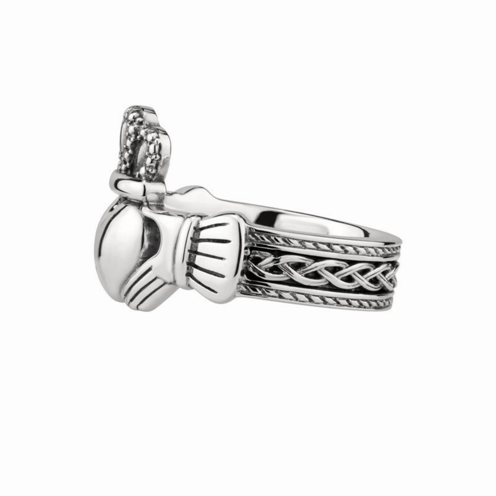 Men's Sterling Silver Celtic Claddagh Ring