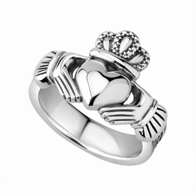 Men's Sterling Silver Celtic Claddagh Ring