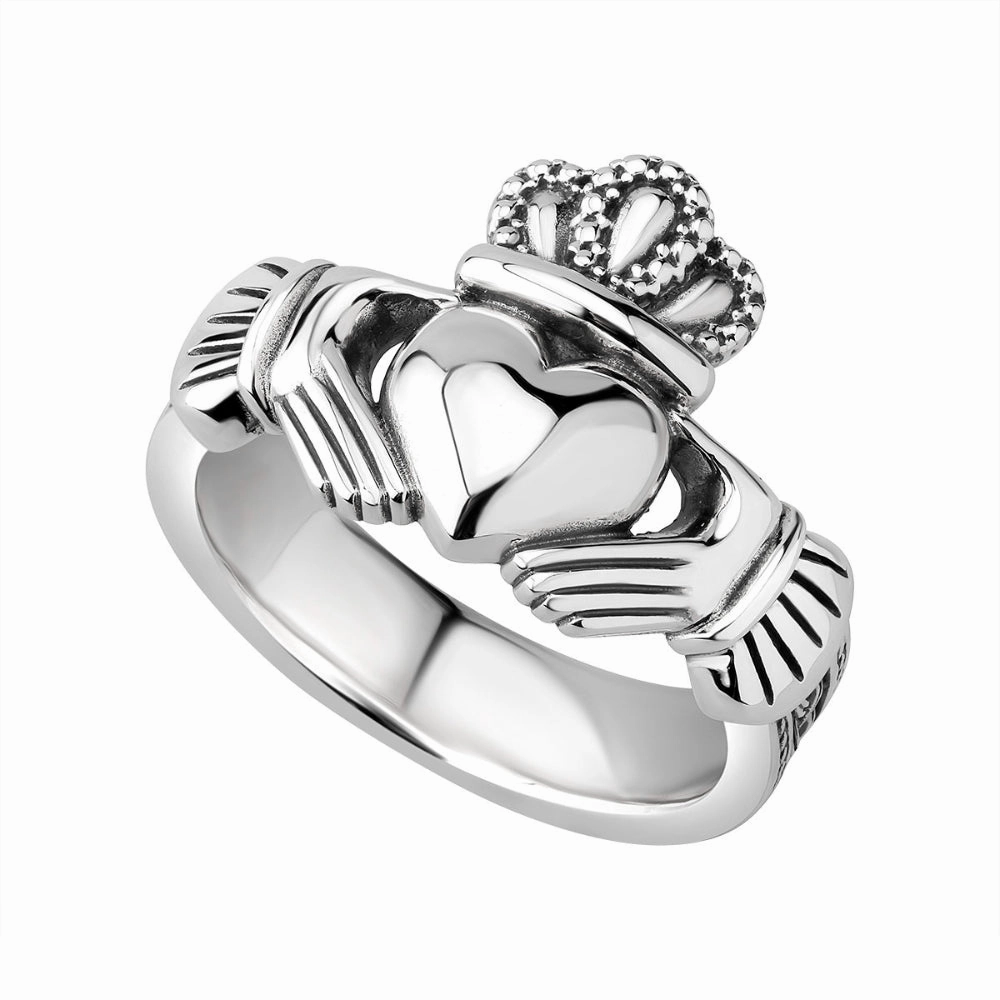 Men's Sterling Silver Celtic Claddagh Ring