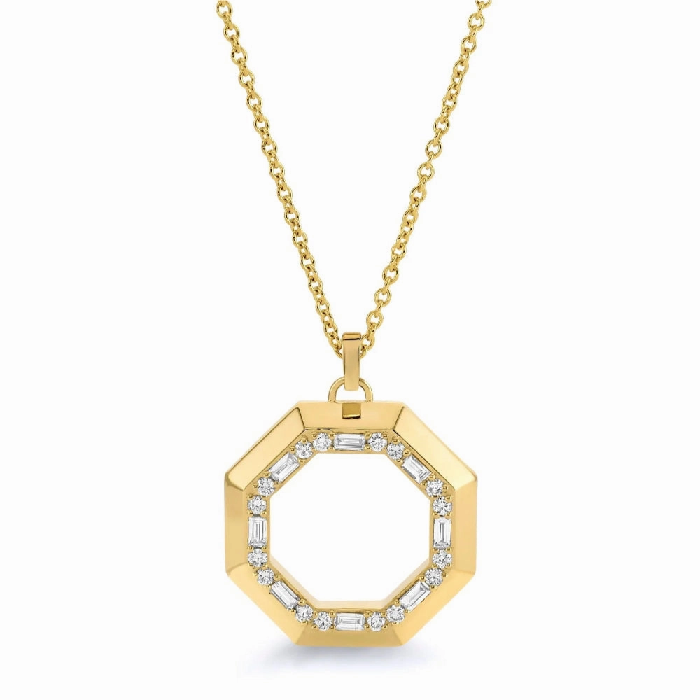 Michael M. 14k Octave Baguette Necklace