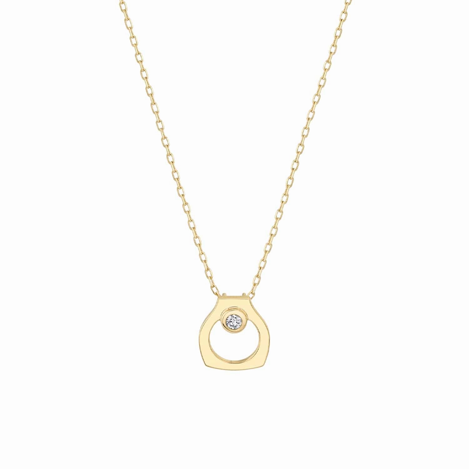 Michael M 14Y Hidden Bail Bezel Diamond Pendant