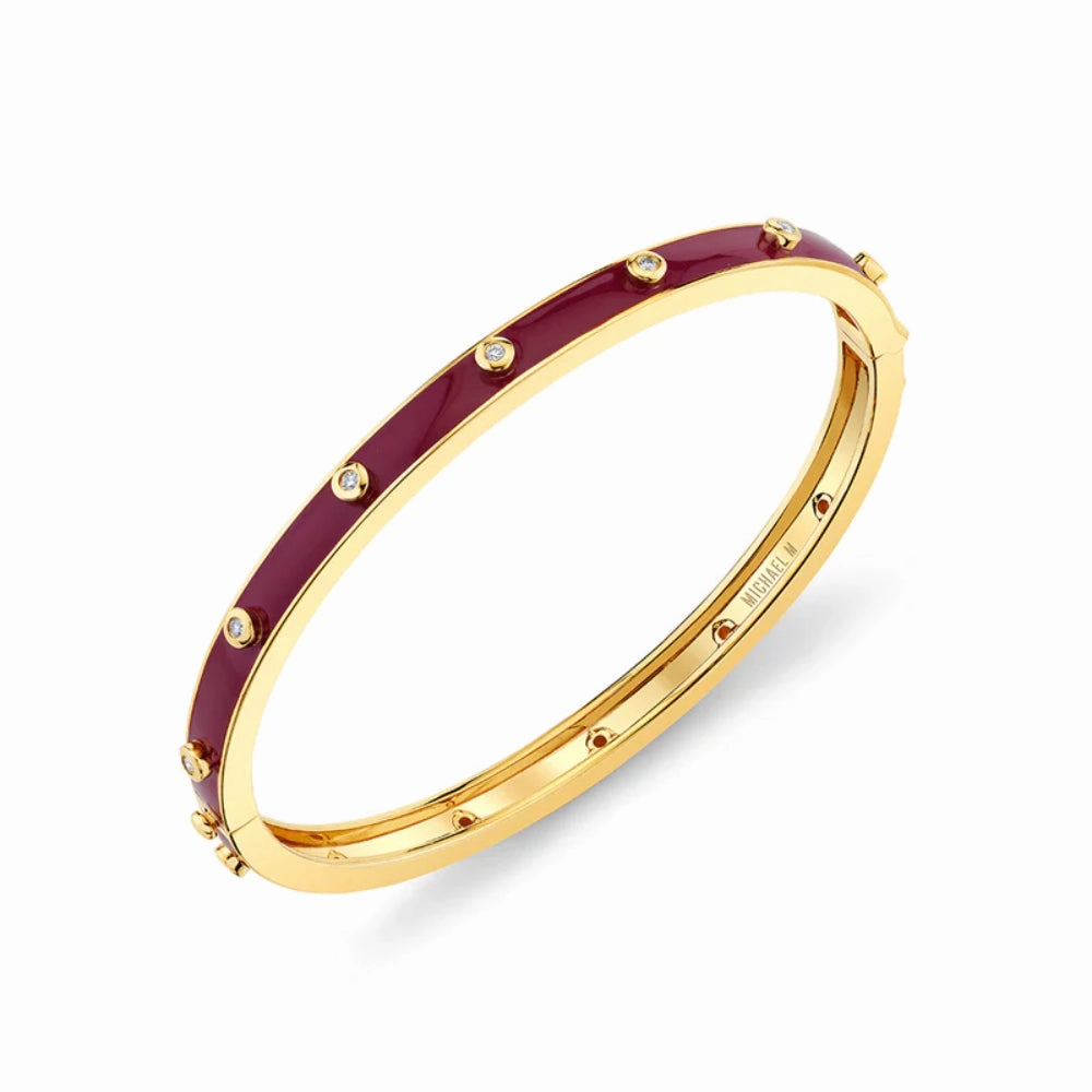 Michael M. Chroma Extruded Diamond Bezel Bangle