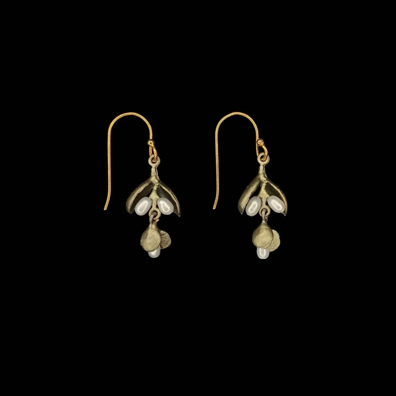 Michael Michaud Eucalyptus Seed Dainty Wire Earrings