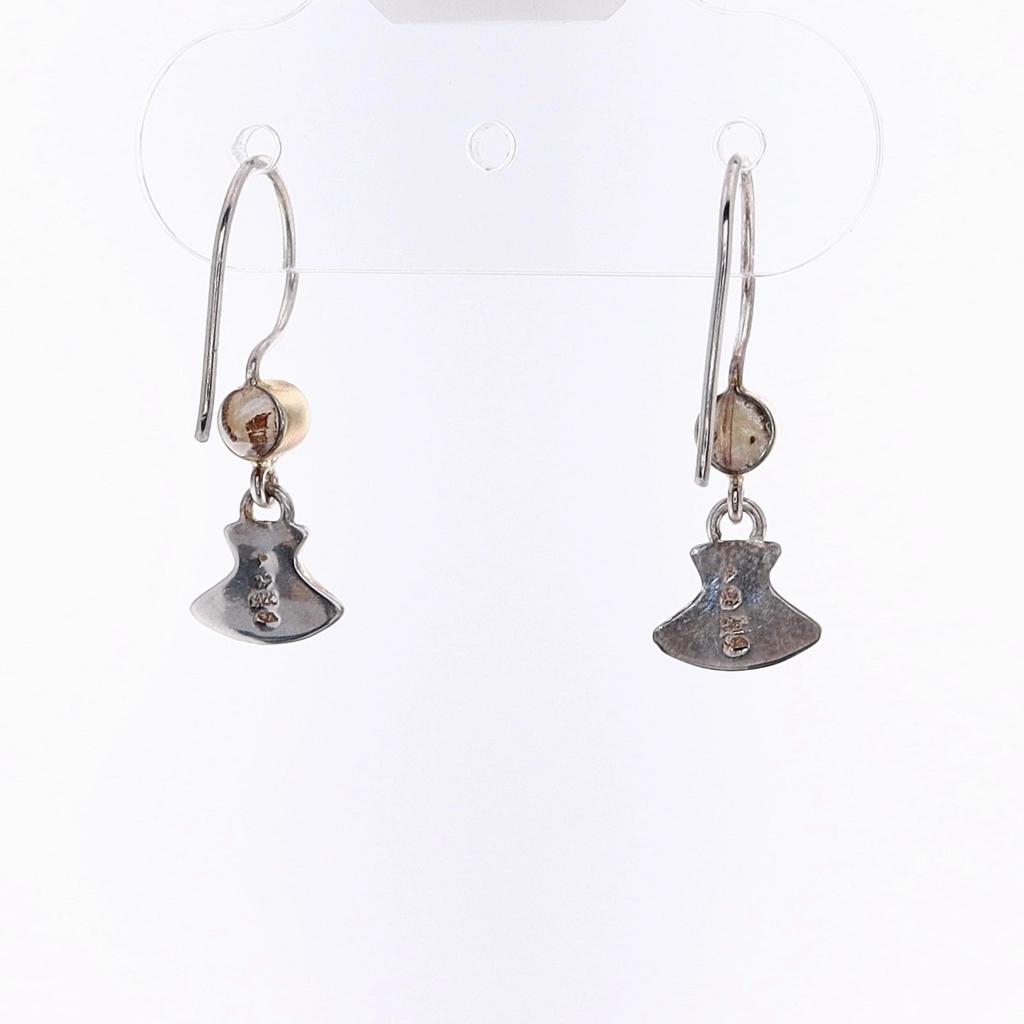 Michou Two-Tone Pearl Vermeil Seashell Drop Earrings