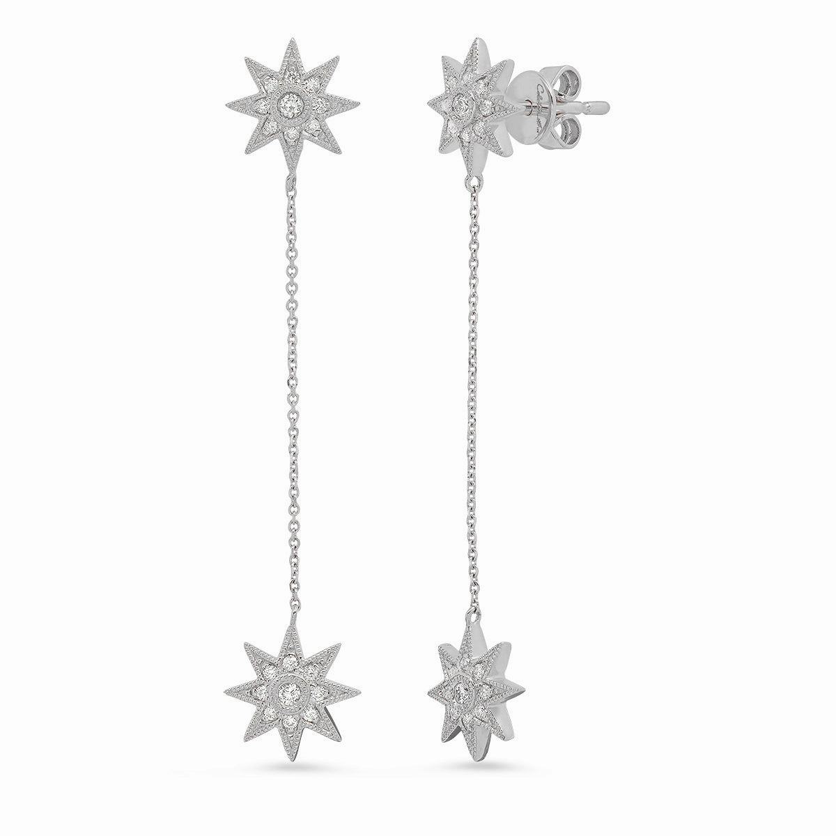 Mini Galaxia Star Studs with Drop - Three Colors