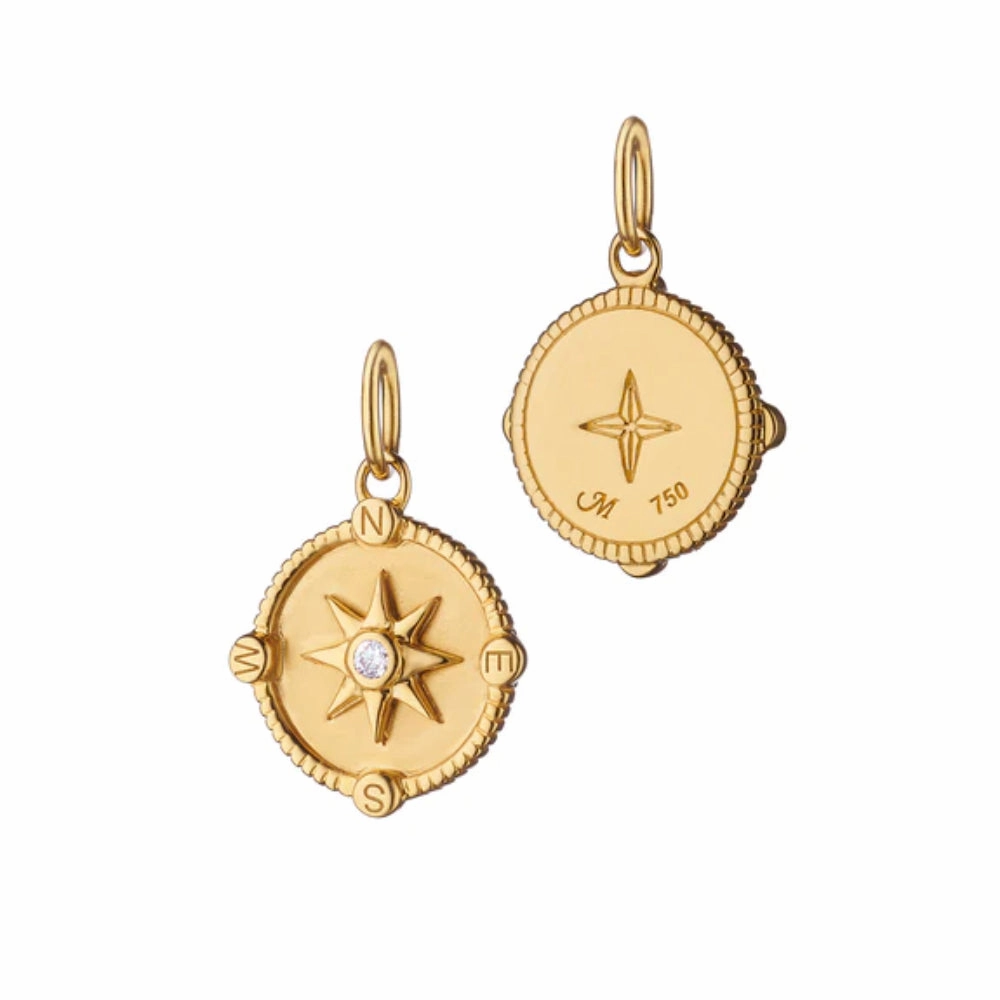 Monica Rich Kosann Mini "Adventure" Compass Charm
