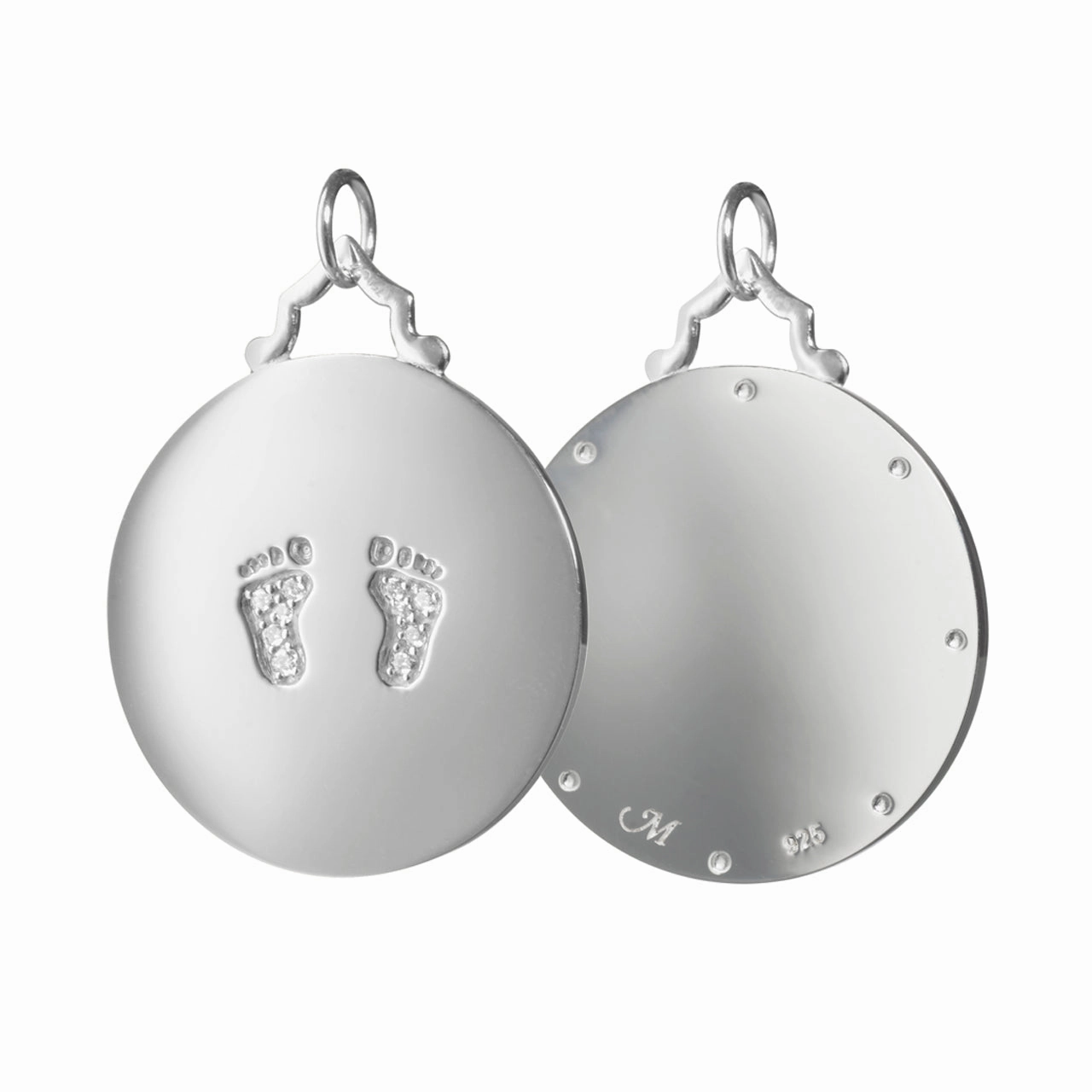 Monica Rich Kosann Small "Baby Feet" Charm with Sapphires