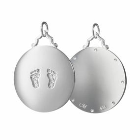 Monica Rich Kosann Small "Baby Feet" Charm with Sapphires